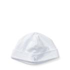 Ralph Lauren Striped Cotton Jersey Cap Beryl Blue/white