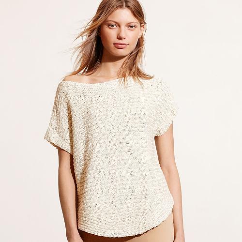 Ralph Lauren Lauren Short-sleeve Boatneck Sweater Ivory
