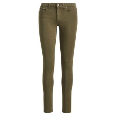 Ralph Lauren Tompkins Sateen Skinny Jean Olive