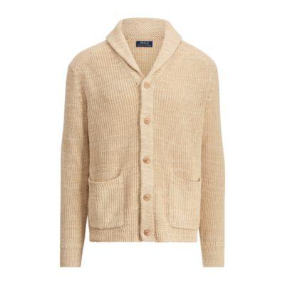 Ralph Lauren Cotton-linen Shawl Cardigan Wheat Heather