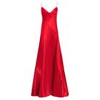 Ralph Lauren Adelle Mikado Gown Bright Red