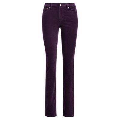Ralph Lauren Premier Straight Corduroy Jean Dark Mulberry 2p