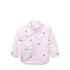 Ralph Lauren Striped Cotton Oxford Shirt Pink Multi 9m