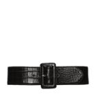Ralph Lauren Alligator Trench-buckle Belt Black