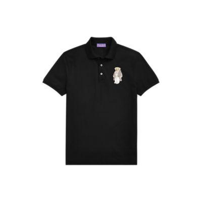 Ralph Lauren Custom Fit Bear Polo Shirt Classic Black