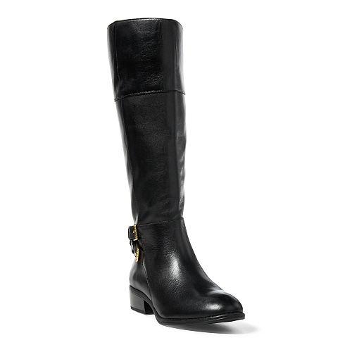 Ralph Lauren Lauren Marba Burnished Calfskin Boot Black