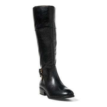 Ralph Lauren Lauren Marba Burnished Calfskin Boot Black