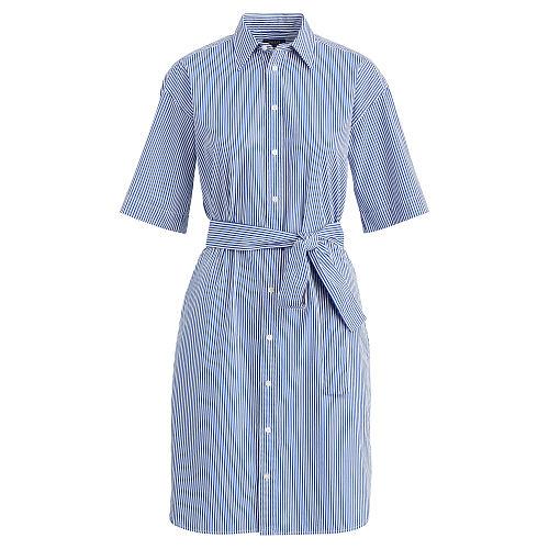 Polo Ralph Lauren Striped Cotton Shirtdress 351 Summer Blue/white