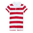 Ralph Lauren Striped Cotton Rugby Shortall Red Flag/white 9m