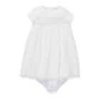 Ralph Lauren Hand-smocked Tulle Dress Cream 3m