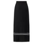 Ralph Lauren Francesca Linen A-line Skirt Black