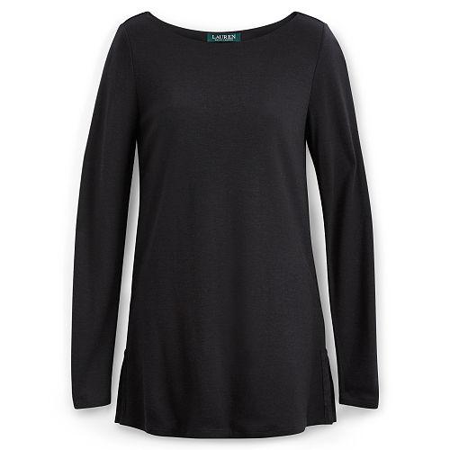 Ralph Lauren Lauren Stretch Jersey Boatneck Top
