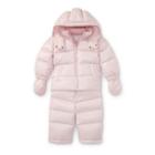 Ralph Lauren Hooded Down Snowsuit Hint Of Pink 9m