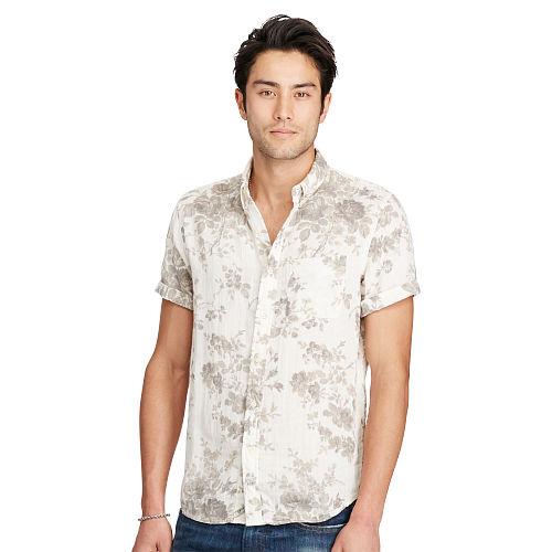 Ralph Lauren Denim & Supply Floral Cotton Sport Shirt Climbing Rose Print