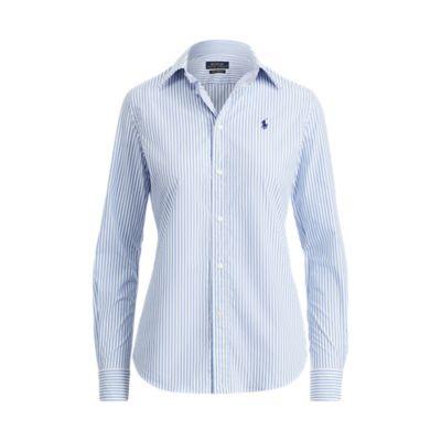 Ralph Lauren Stretch Slim Striped Shirt 556a Spring Blue/white