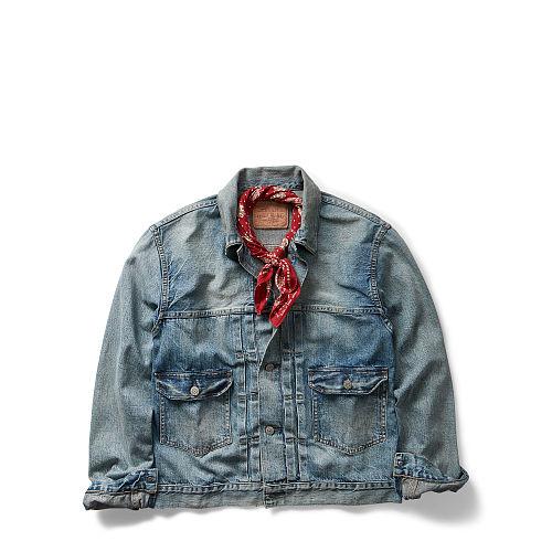 Ralph Lauren Rrl Selvedge Denim Jacket Lansing Wash