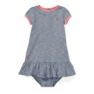 Ralph Lauren Striped Jersey T-shirt Dress Summer Navy/white 6m