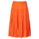 Ralph Lauren Lauren Woman Cotton Gauze Maxiskirt Sunset Orange