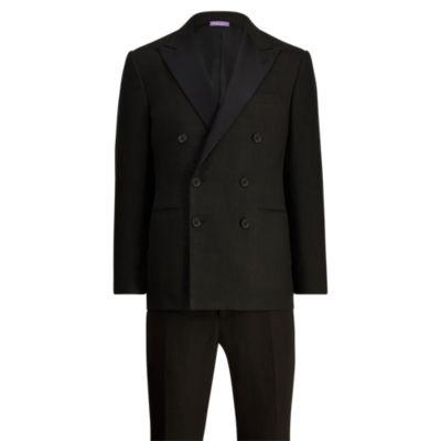 Ralph Lauren Satin-trim Linen Tuxedo Black