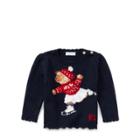 Ralph Lauren Skate Polo Bear Cotton Sweater Hunter Navy 24m