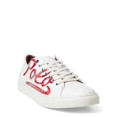 Ralph Lauren Jermain Calfskin Sneaker Artist Cream