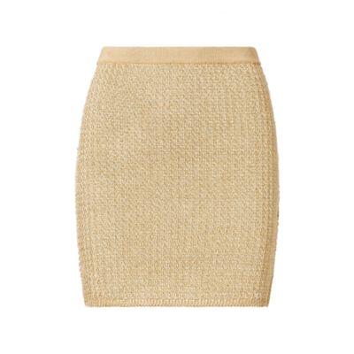 Ralph Lauren Metallic Miniskirt Gold