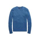 Ralph Lauren Cable-knit Cashmere Sweater New Blue Heather