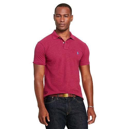 Polo Ralph Lauren Slim-fit Mesh Polo Shirt New Cranberry Heather