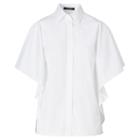 Ralph Lauren Lauren Flutter-sleeve Cotton Shirt White