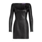 Ralph Lauren Charlotta Nappa Leather Dress Black