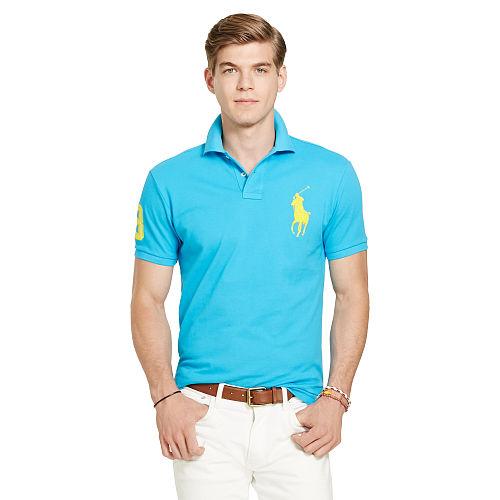 Polo Ralph Lauren Custom-fit Big Pony Polo Shirt Hawaiian Ocean
