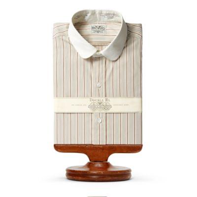 Ralph Lauren Cotton Club-collar Dress Shirt Rl 931 Tobacco Blue