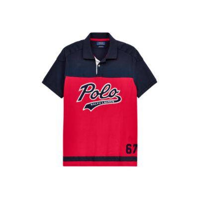 Ralph Lauren Classic Fit Mesh Polo Shirt Ralph Red Multi 3xl Tall