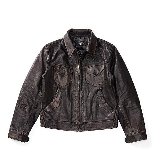 Ralph Lauren Rrl Calfskin Jacket Black