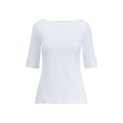 Ralph Lauren Stretch Cotton Boatneck Tee White Mp