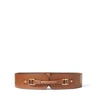 Ralph Lauren Wide Faux-leather Stretch Belt Tan