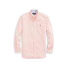 Ralph Lauren Classic Fit Plaid Poplin Shirt Peach/white