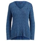 Polo Ralph Lauren Cable-knit Side-slit Sweater Indigo