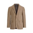 Ralph Lauren Polo Glen Plaid Sport Coat Brown And Tan W/green