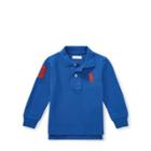 Ralph Lauren Cotton Mesh Polo Shirt Sapphire 24m