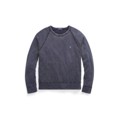 Ralph Lauren Cotton Spa Terry Sweatshirt Aviator Navy