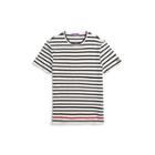 Ralph Lauren Striped Cotton Lisle T-shirt Polo Black/deckwash White