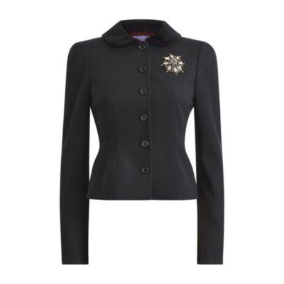 Ralph Lauren Cecillia Wool Gabardine Jacket Black