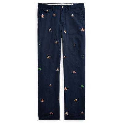 Ralph Lauren Classic Fit Embroidered Chino Avi Navy W/ Rowing Emb