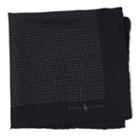 Polo Ralph Lauren Dotted Wool-silk Pocket Square Black/grey