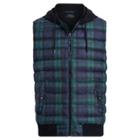 Ralph Lauren Active Fit Plaid Down Vest Black/blackwatch Plaid