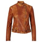 Ralph Lauren Lauren Leather Moto Jacket Dark Walnut