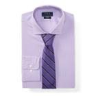 Ralph Lauren Slim Fit Cotton Dress Shirt 2271 Lavender/white