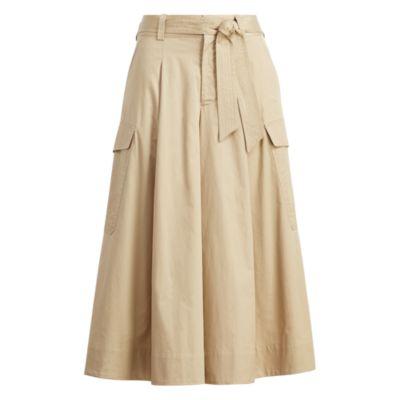 Ralph Lauren Cotton Chino Wide-leg Pant Beige