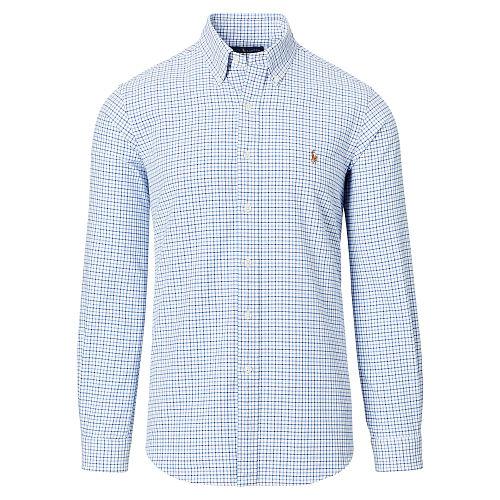 Polo Ralph Lauren Plaid Cotton Oxford Shirt Blue/white Multi